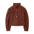 Suede textured pleated outerwear
