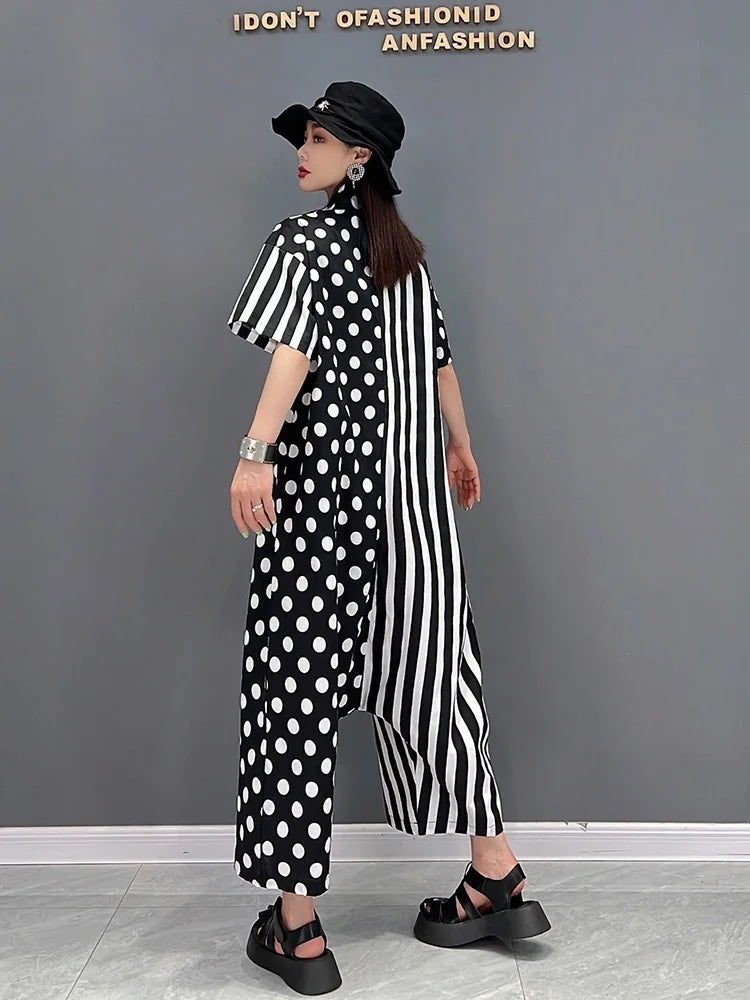 Retro Stripe & Polka Dot Romper
