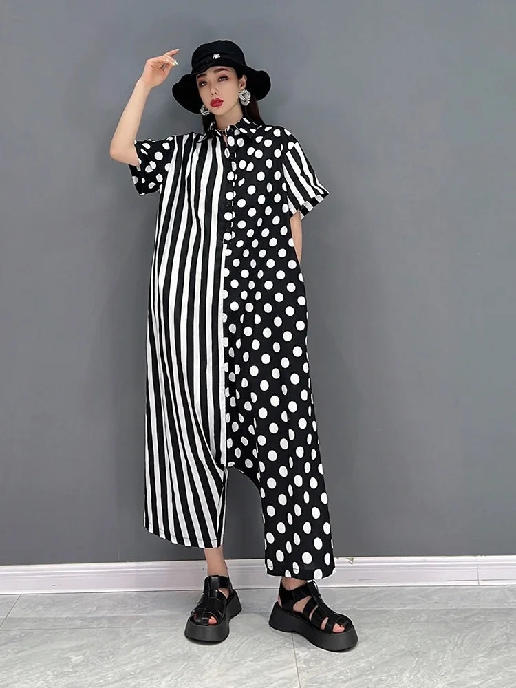 Retro Stripe & Polka Dot Romper