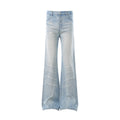 Washed denim bell bottoms