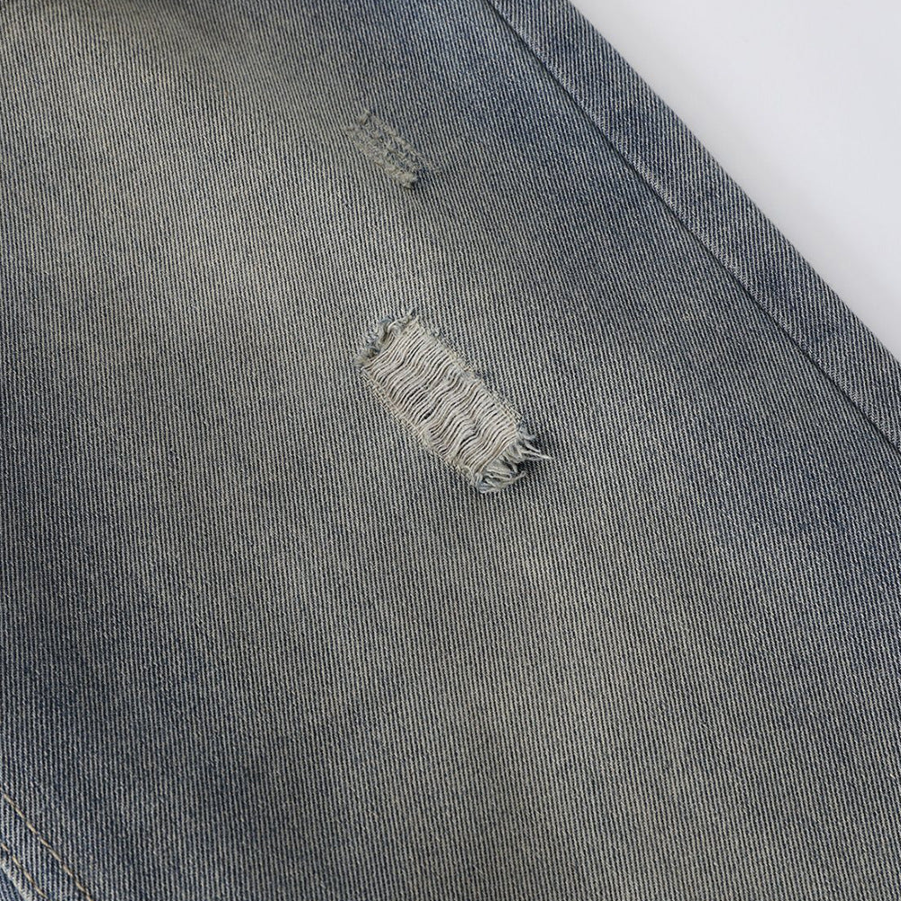 Wash and make dirty denim bell bottoms