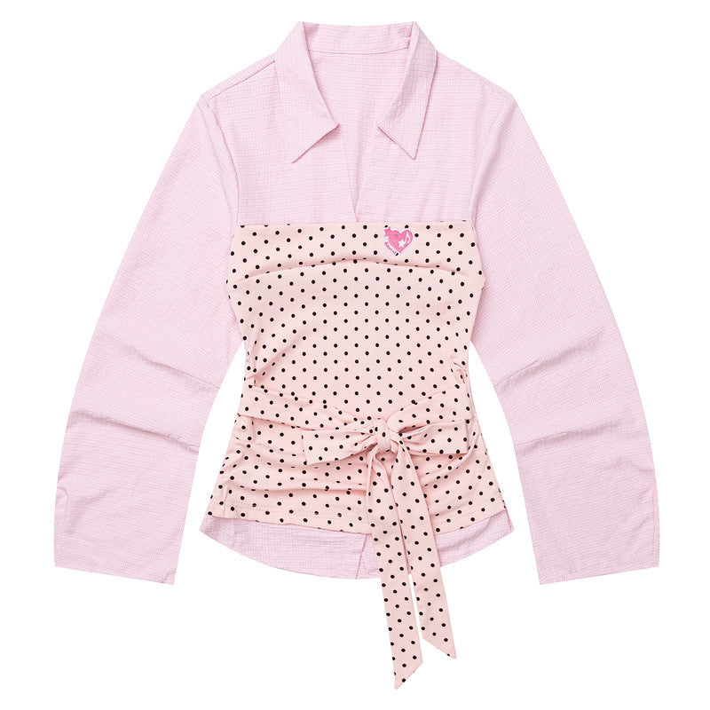 Fake two long sleeved tops for women