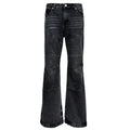 Used washed denim bell bottoms