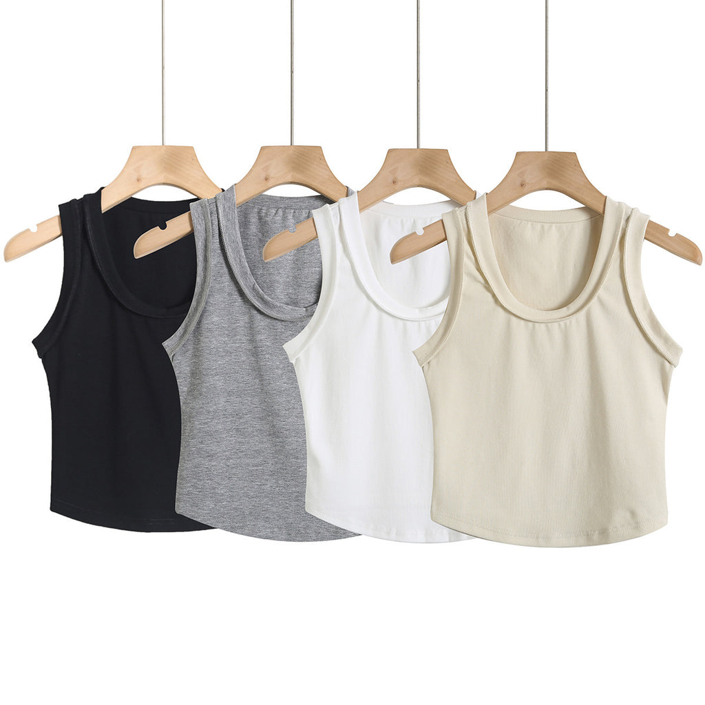 U-neck women wearing small tank tops