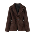 Matte velvet design for women's outerwear