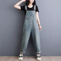 Retro Wide-Leg Denim Jumpsuit