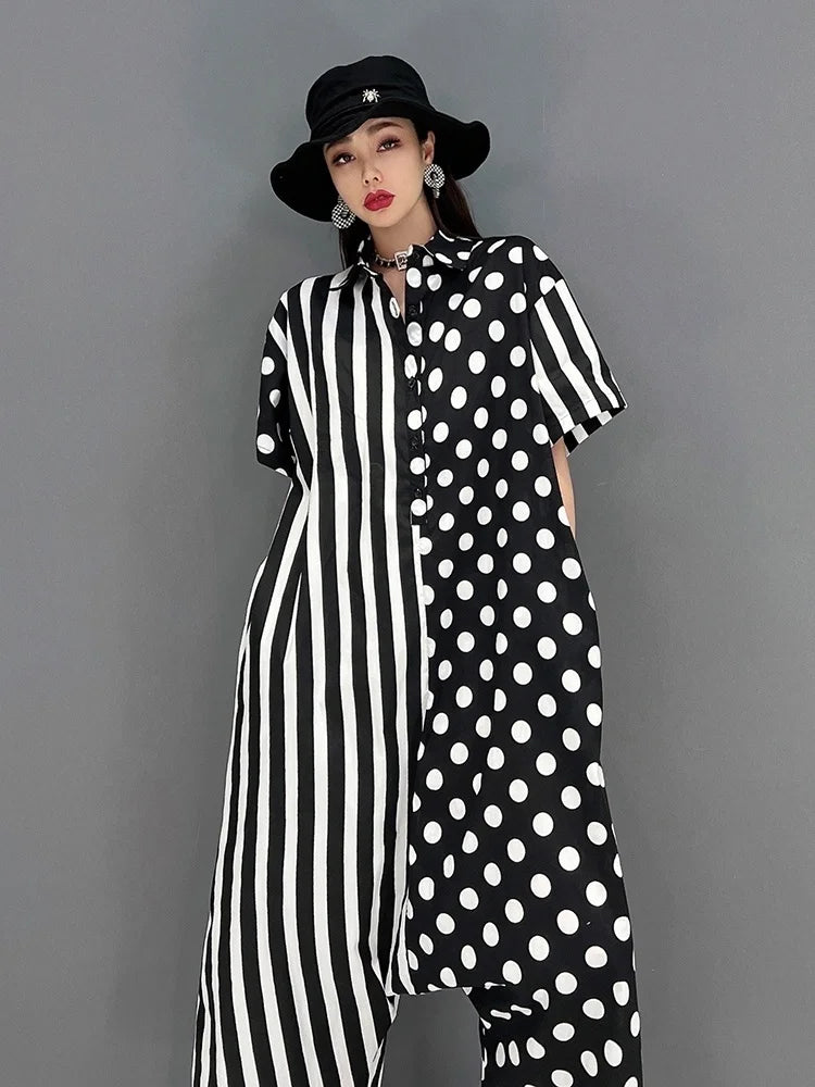Retro Stripe & Polka Dot Romper