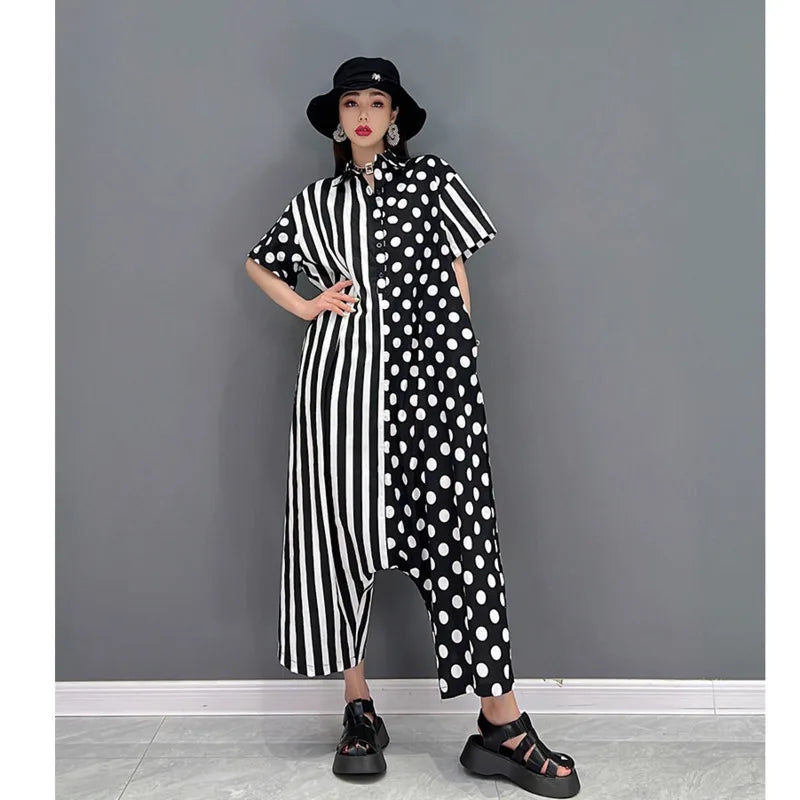Retro Stripe & Polka Dot Romper