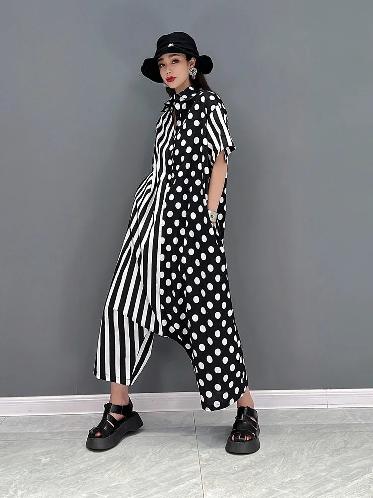 Retro Stripe & Polka Dot Romper