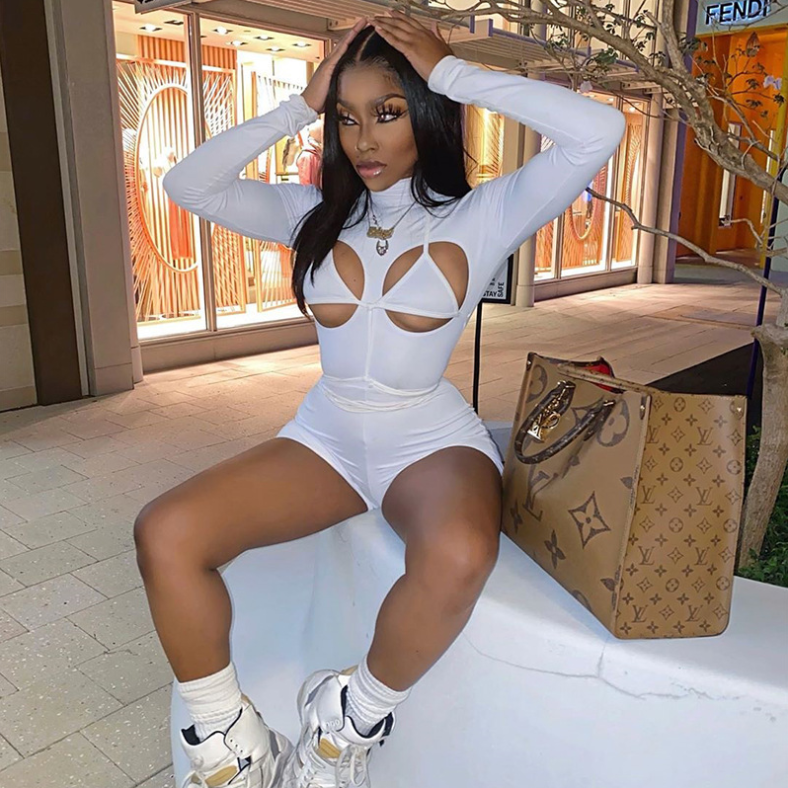 Hollow-Out Bandage Jumpsuit