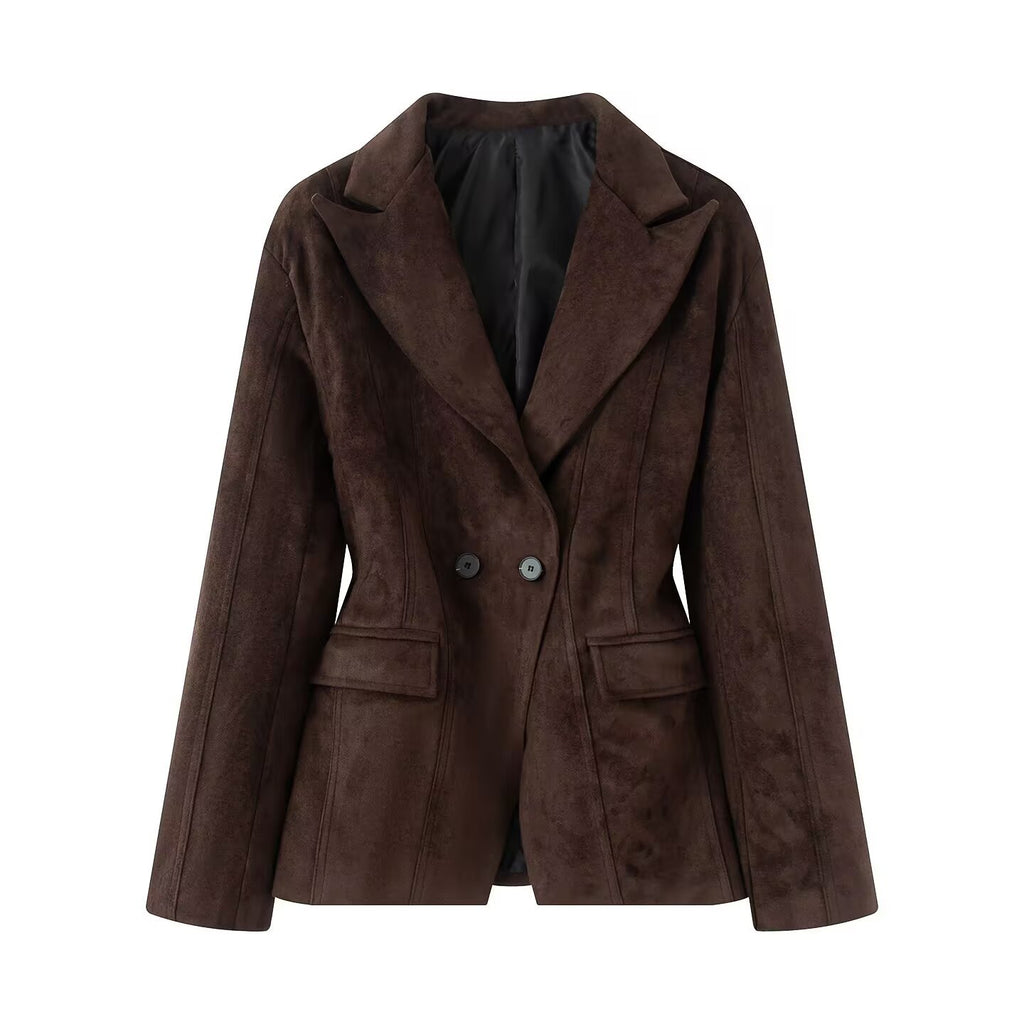 Matte velvet design for women's outerwear