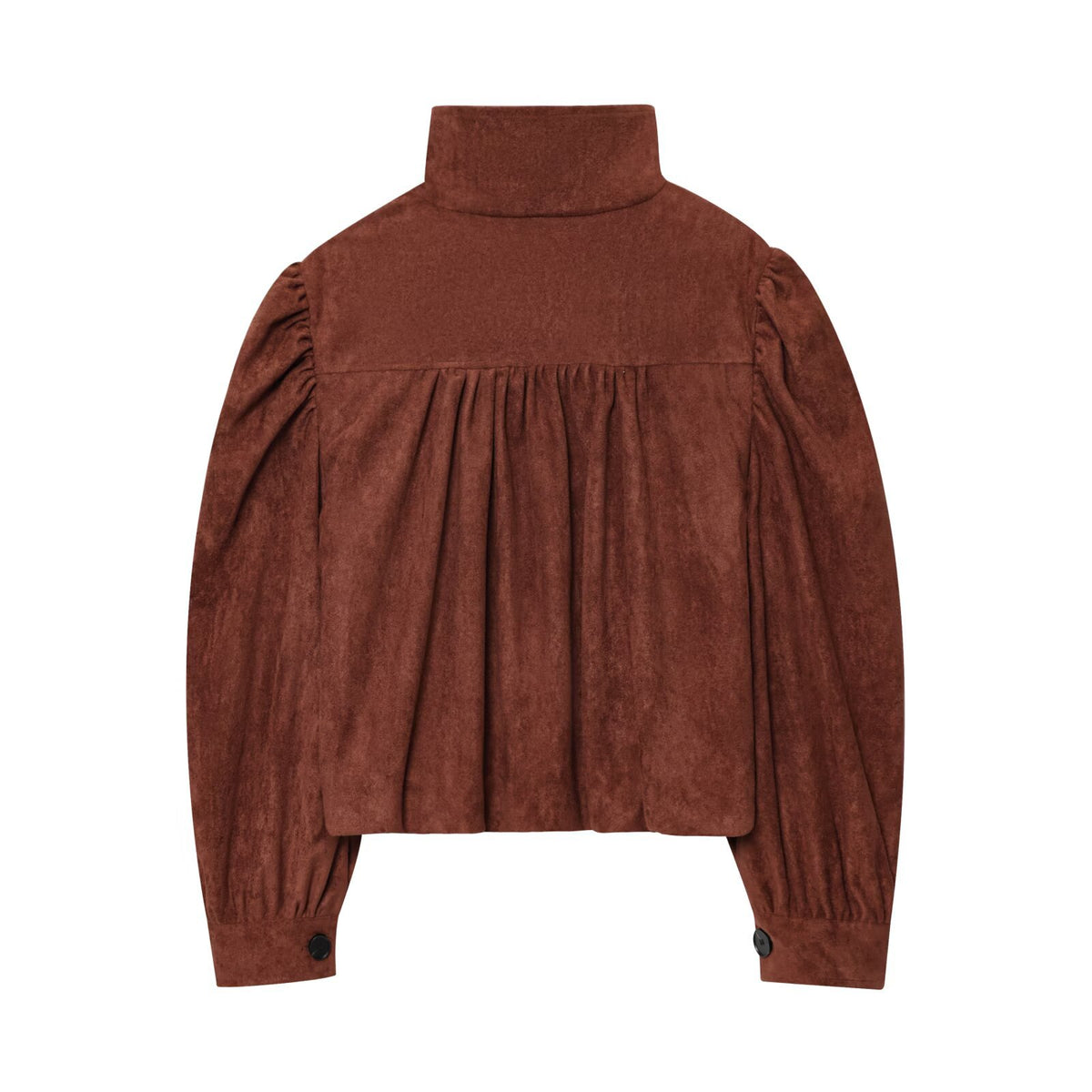Suede textured pleated outerwear